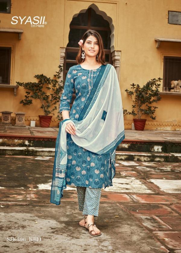 Syasii Kbd 396 Festive Wear Kurti Pant With Dupatta Collection